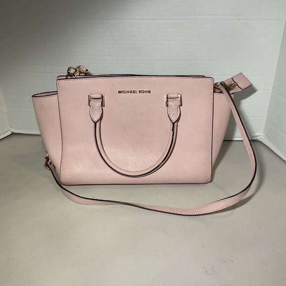 Michael Kors Selma Medium Top Zip Satchel Leather Crossbody and Wallet Set - Picture 13 of 16